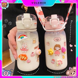 Bình Nước Làm Từ Nhựa Mini Có Ống Hút Thiết Kế Mới Sử Dụng Tiện Lợi Cho Bé
