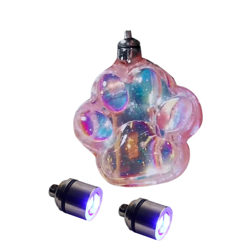 Khuôn silicone làm móc khóa hình dấu chân mèo dễ thương