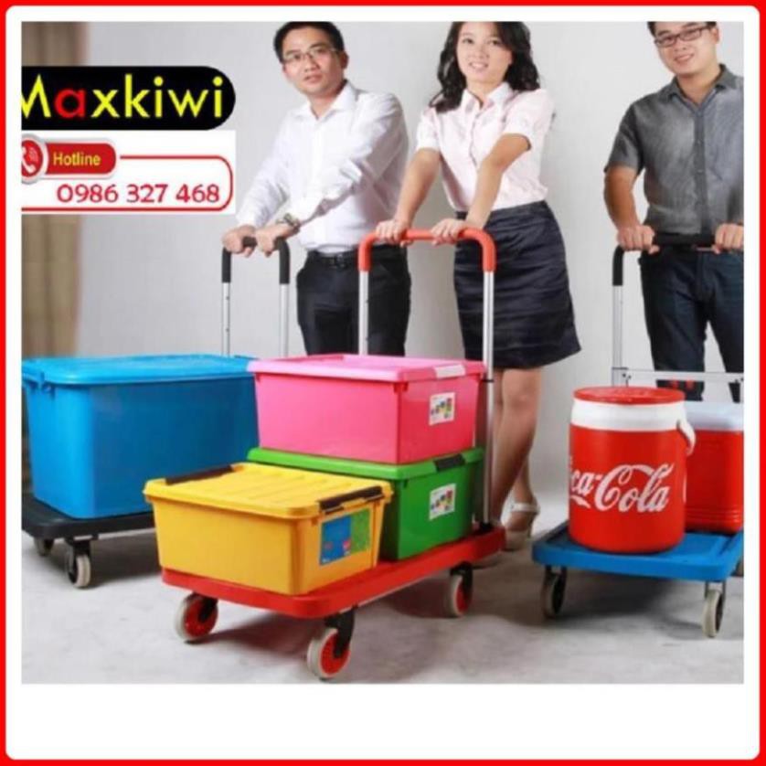 [HÀNG NHẬP KHẨU] Xe Đẩy Siêu Thị, Xe Đẩy Hàng 4 Bánh Gấp Gọn Maxkiwi- 180kg Bỏ Cốp ÔTô, cho không gian hẹp