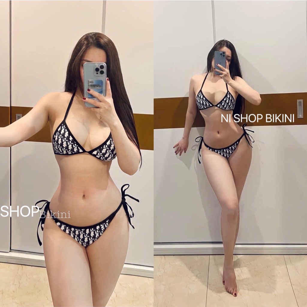 Bikini quây chữ LV Di.or sang chảnh sexy Đồ bơi nữ thời trang trẻ trung cao cấp R03