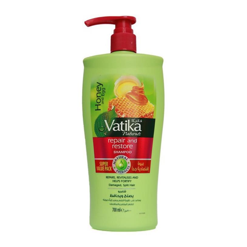 Dầu gội Vatika Naturals Repair &amp; Restore Shampoo phục hồi tóc khô, hư tổn, chẻ ngọn