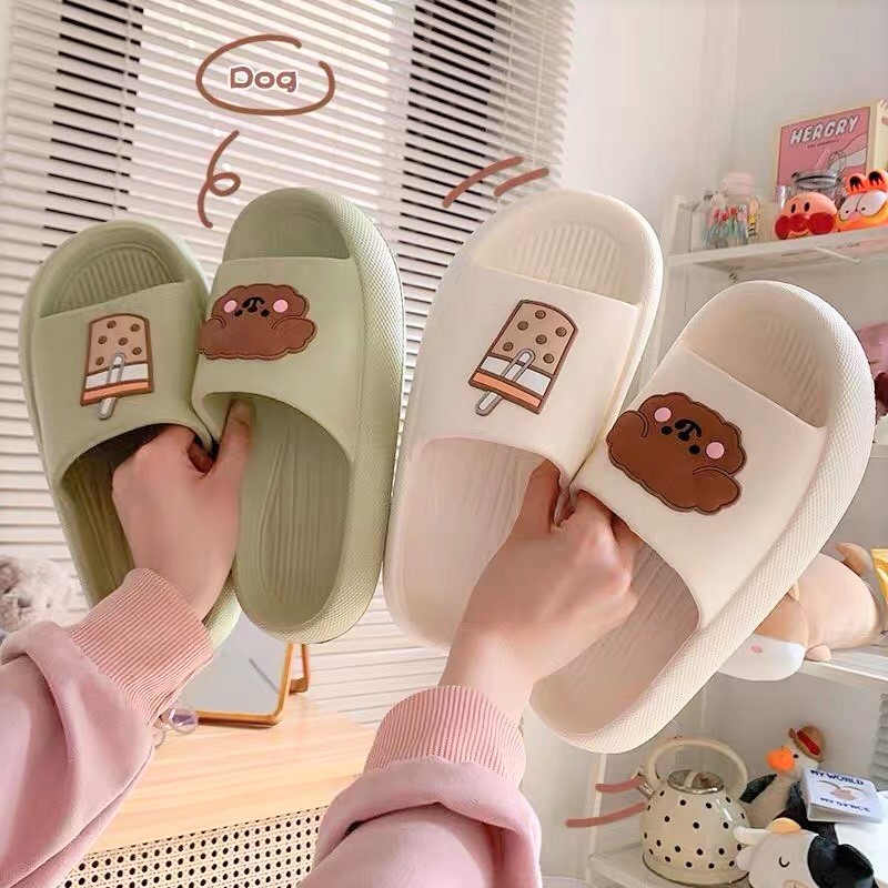 mới nhất Dép bánh mỳ thời trang Dép Bánh Mì Trà Sữa Đáng Yêu chất lượng cao đế