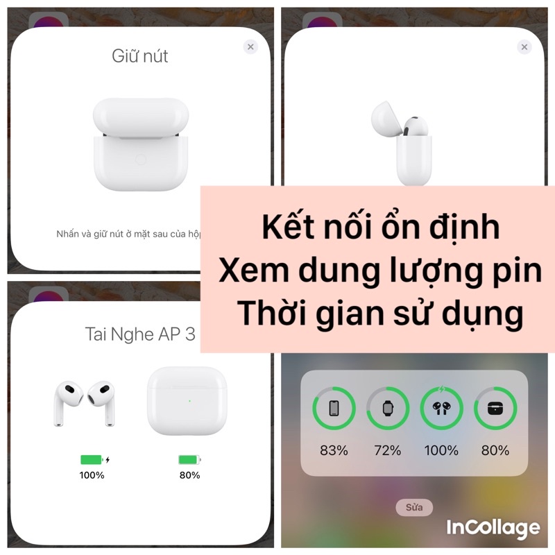 Tai nghe bluetooth a3 pin 5h âm thanh vòm phiên bản cao cấp âm thanh cưc hay bảo hành 6 tháng kết nối mọi máy