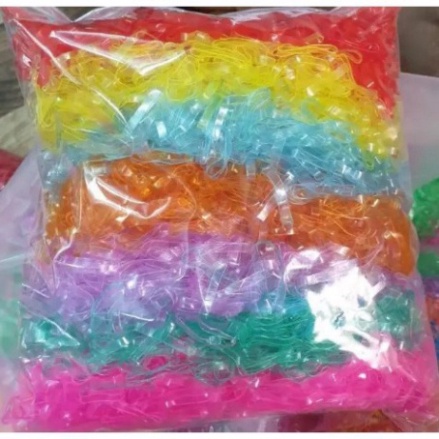 Dây Thun Cột Tóc Nữ Nhiều Màu Sắc Xinh Xắn Tiện Dụng Đa Năng 100G - Thun Buộc Tóc Nữ Co Giãn Nhiều Màu Đẹp Thời Trang