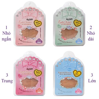 Miếng dán mí lưới Keli Allergy Double Eyelid Stickers kèm keo dán(60 miếng)