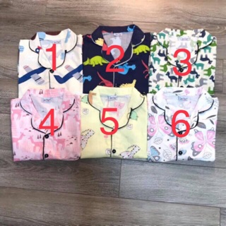 Bộ pizama cộc tay cho bé trai gái