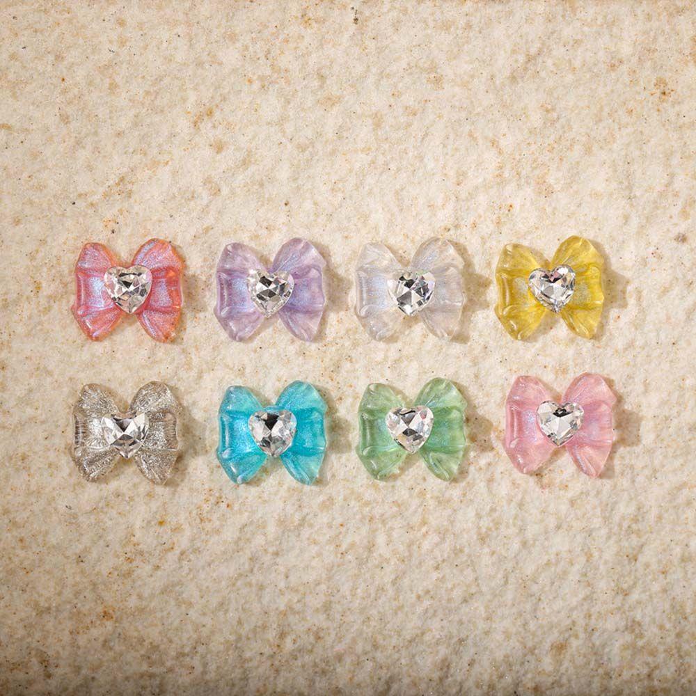 OCEANMAP Phụ Kiện Trang Trí Móng Tay Hình Nơ Dễ Thương