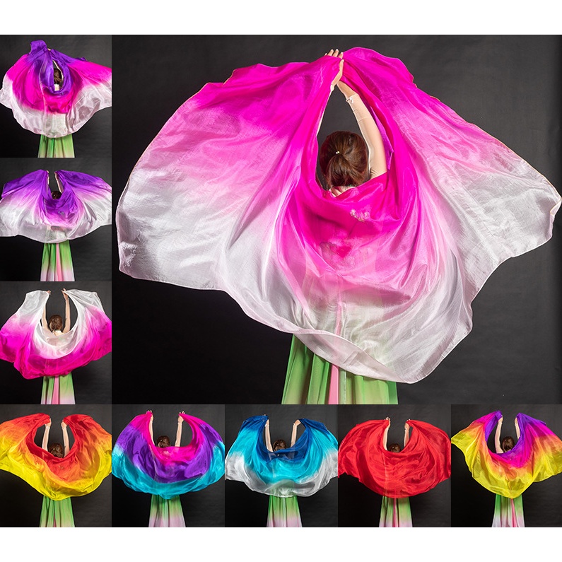 Silk belly dance scarf đạo cụ biểu diễn múa phương đông
