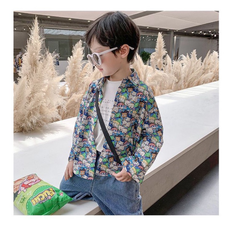 Áo Khoác Chống Nắng Họa Tiết Hoạt Hình Thời Trang Mùa Hè Cho Bé Trai