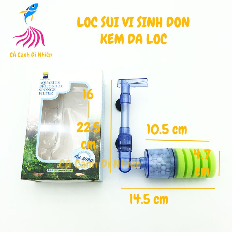 Lọc sủi vi sinh hơi bio bông ĐƠN kèm vật liệu lọc XY-2880