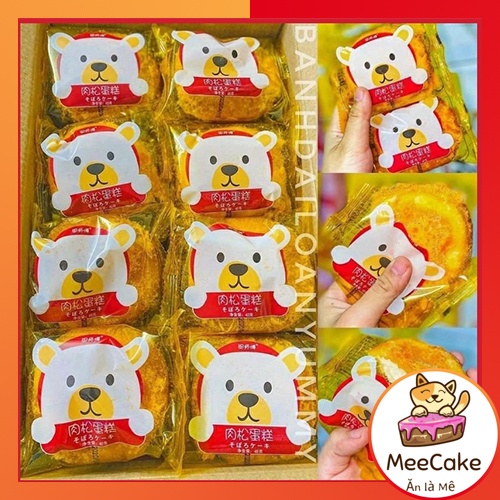 Bánh Ruốc Gấu Trà Bông Đài Loan 1 thùng ( 1.2kg ) MeeCake