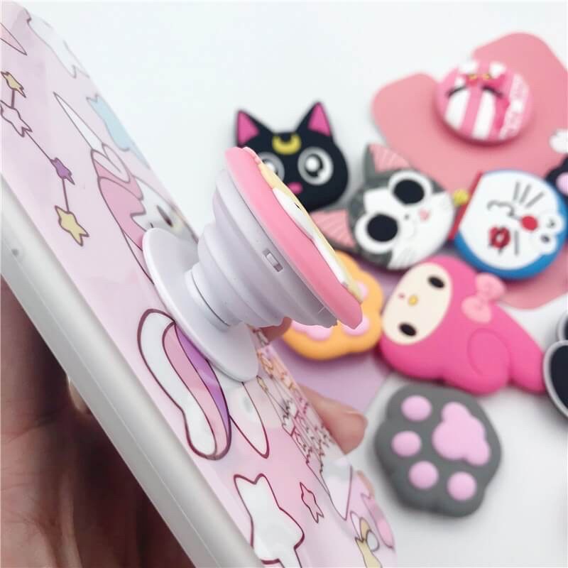 POP Trơn Giá Đỡ Điện Thoại, iring móc tay dán lưng, Kiểu Dáng Hoạt Hình Dễ Thương