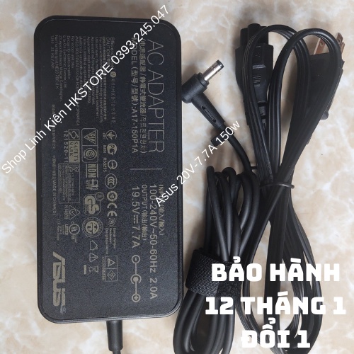 Sạc Laptop Asus 19.5V-7.7A 150W Asus G53SX G74SX G53 G74 K580P G73 K470P G71GS G73JH N71Y FX504 GL503 GL703