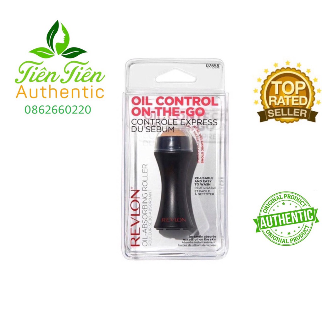 Thanh lăn hút dầu đá núi lửa Revlon Volcanic Stone Oil Absorbing Roller, Mỹ cho mọi lứa tuổi