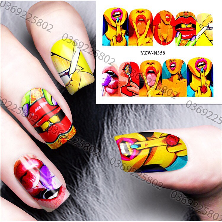 Sticker nước cực chất, cực ngầu, cực cá tính trang trí móng