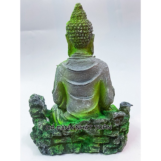 TƯỢNG PHẬT NGỒI TRANG TRÍ BỂ CÁ TIỂU CẢNH NON BỘ 12X5X18CM