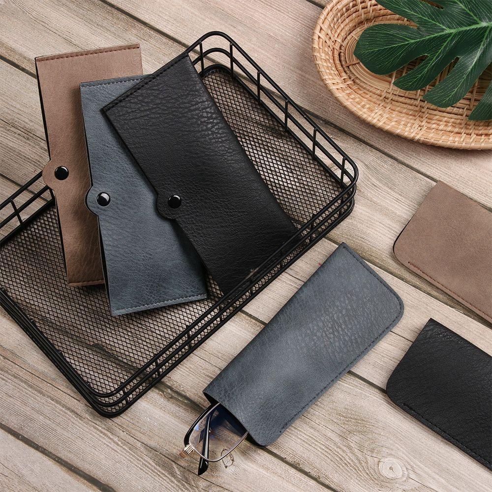 Hộp Đựng Mắt Kính Bằng Da PU Mềm Màu Trơn