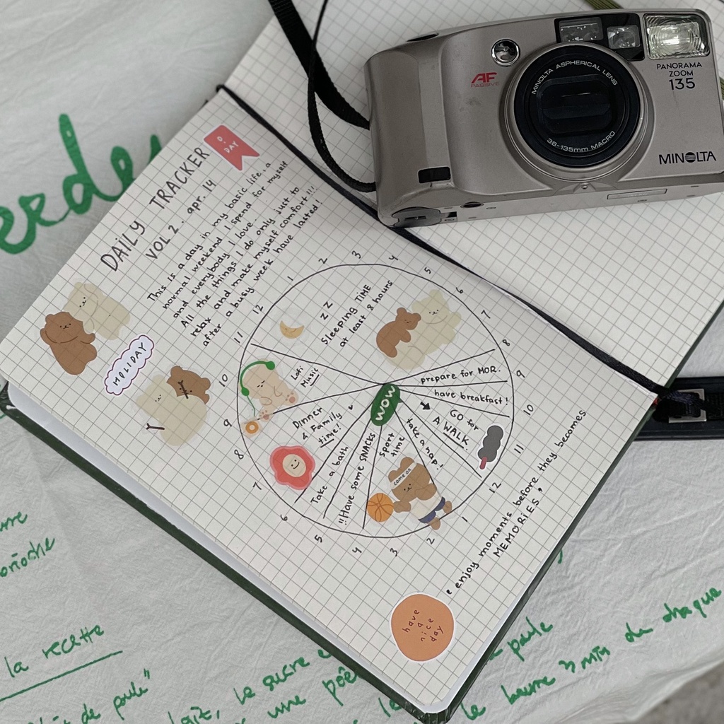 Sổ tay A5 CRABIT grid ô vuông 130gsm thích hợp vẽ màu nước, bullet journal - MÈO XANH Sunday Social