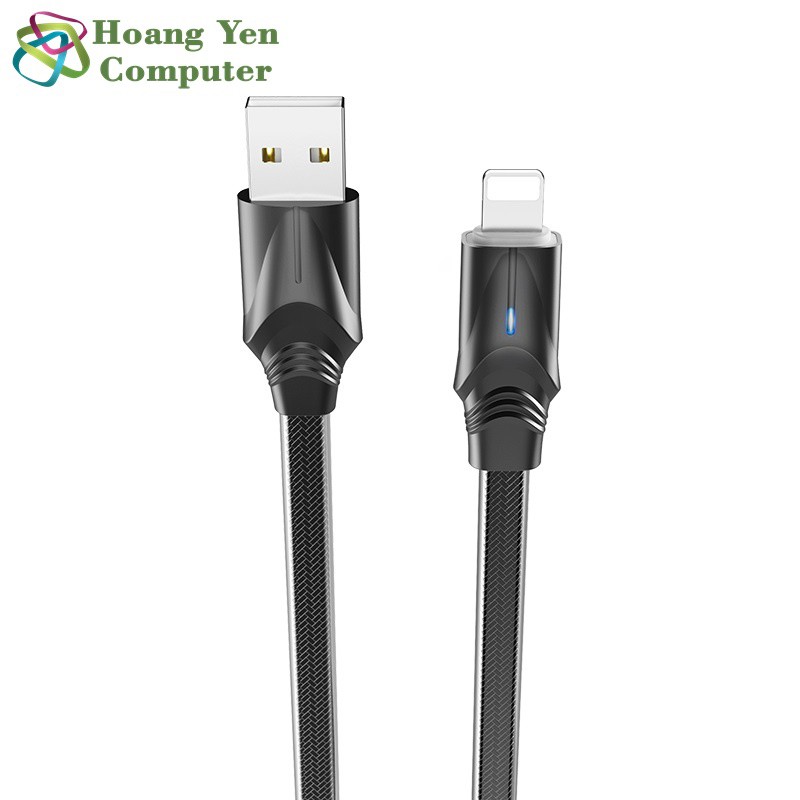 Cáp Sạc IPHONE Borofone BU12 Dài 1.2M Chống Đứt Đèn Led - BH 3 tháng 1 đổi 1 (MÀU NGẪU NHIÊN)