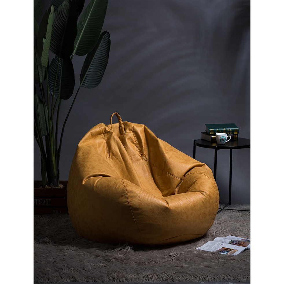 Ghế lười Trái Lê - Vải da Silimi- đã có hạt mút xốp- Sang trọng, dễ vệ sinh- Ghế beanbag hình trái lê có cấu tạo 2 lớp