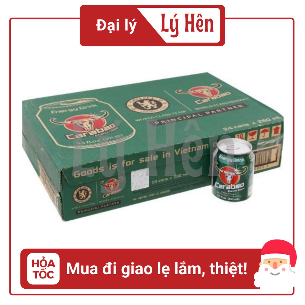 [Toàn quốc] Thùng 24 Lon Nước Tăng Lực Trâu Cụng Carabao Nhập Khẩu Thái Lan 250ml