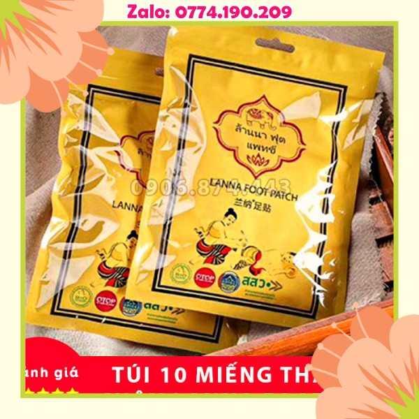 10 Miếng Dán Chân Thải Độc Lanna Foot Patch Thailand | BigBuy360 - bigbuy360.vn