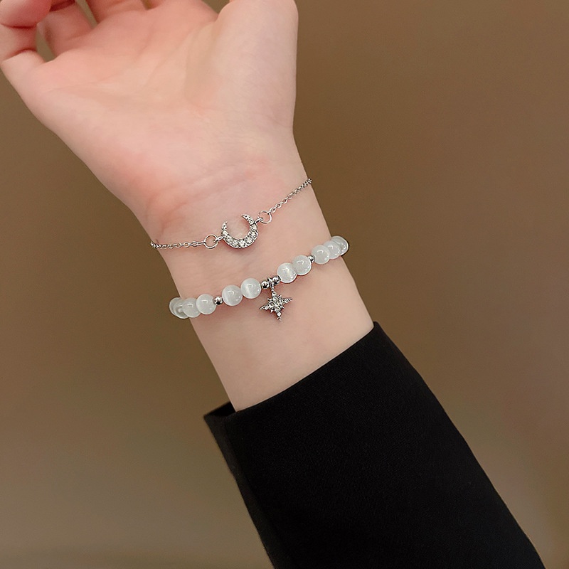 Vòng Tay Chuỗi Hạt Đá Opal Thời Trang Cá Tính Cho Nữ