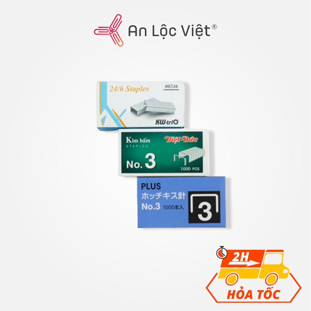 Kim bấm số 3 nhiều loại Việt Đức - Plus - KW.Trio