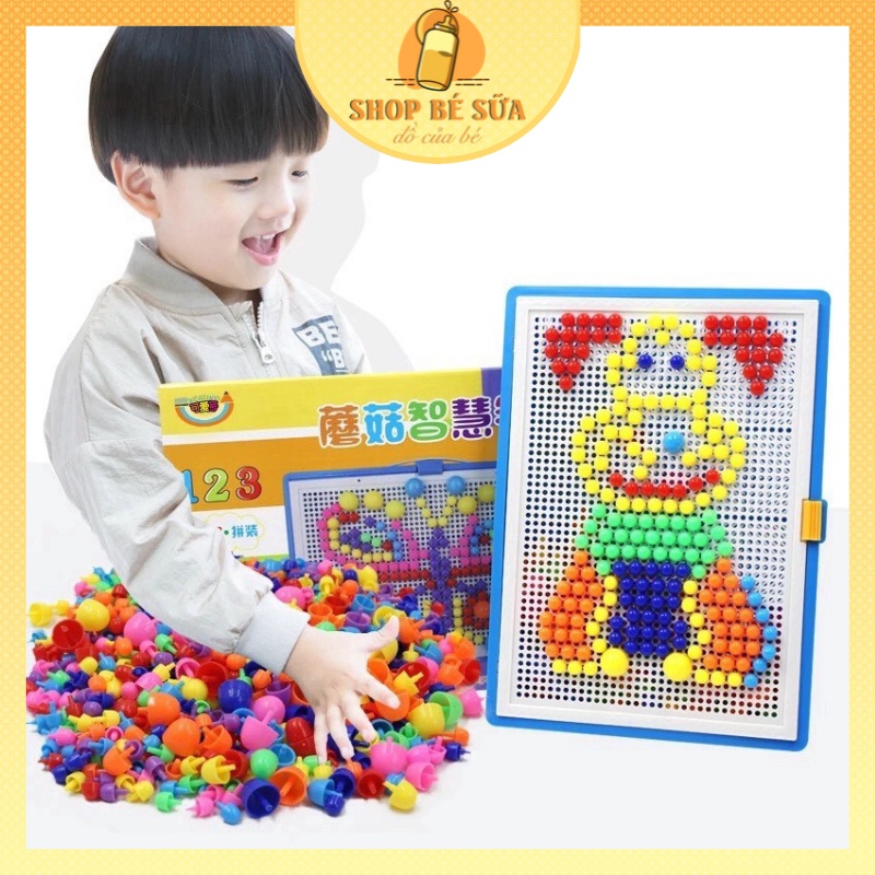 Bộ Xếp Hình Cây Nấm 296 Chi Tiết, Đồ Chơi Xếp Hình Sáng Tạo Cho Bé Phát Triển Trí Tuệ