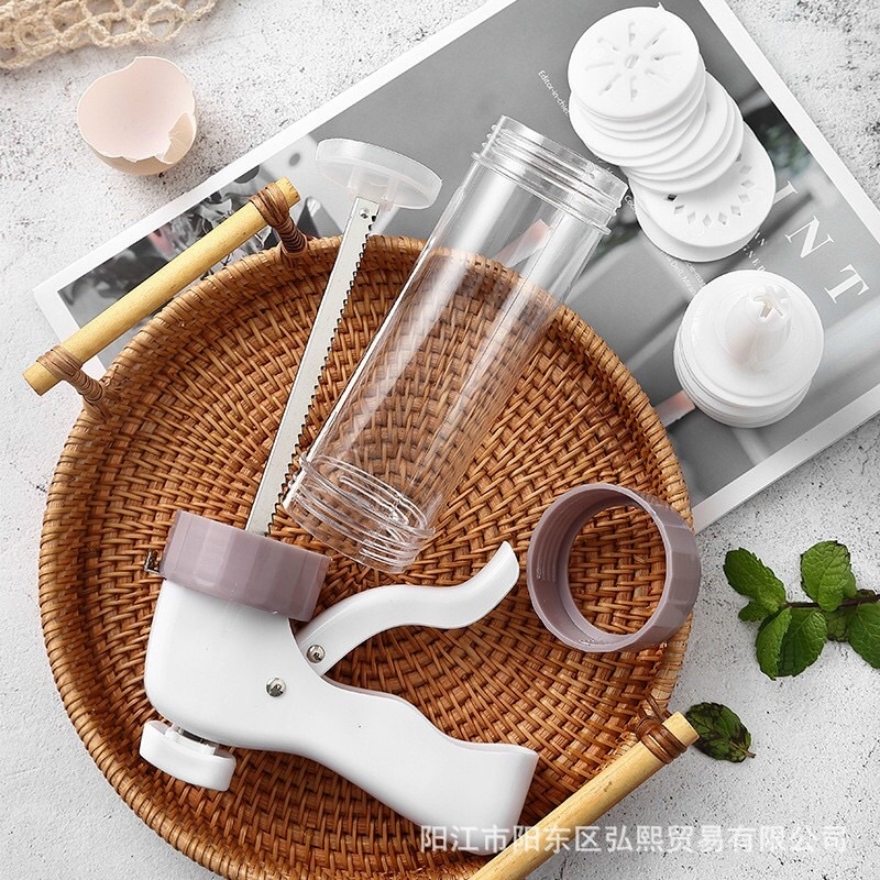 DỤNG CỤ LÀM BÁNH QUY GỒM 19 KHUÂN, DỤNG CỤ XỊT BỘT