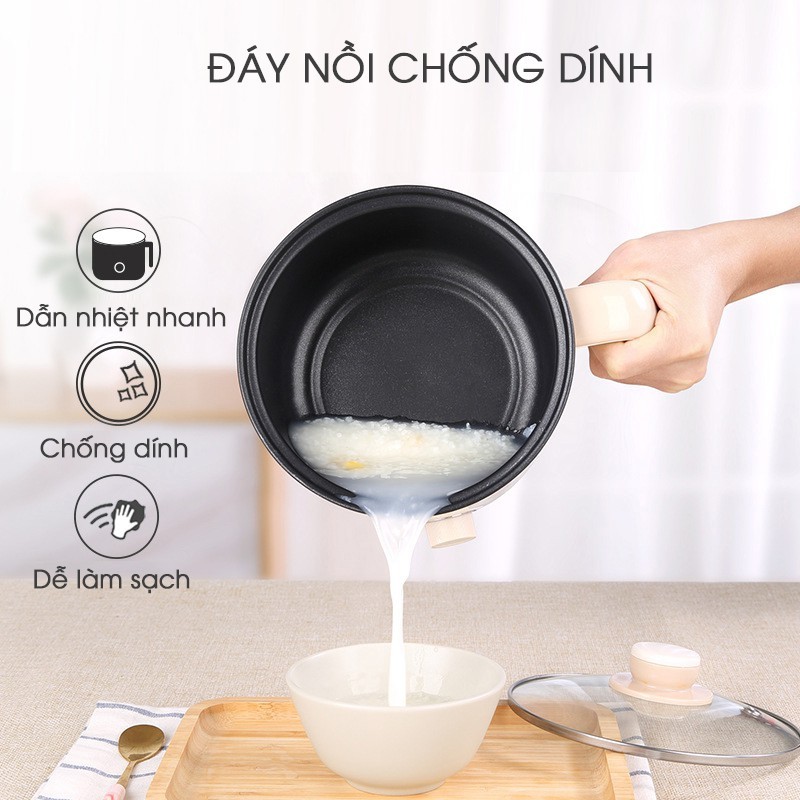 Nồi điện đa năng Lotor, nồi lẩu điện mini hình cốc cao cấp chống dính và lau chùi đơn giản - bảo hành 12 tháng.