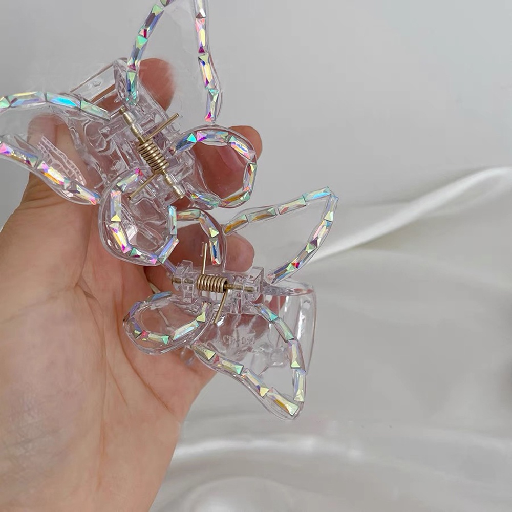 Kẹp tóc hình bướm kiểu cá mập đính đá thời trang cho nữ