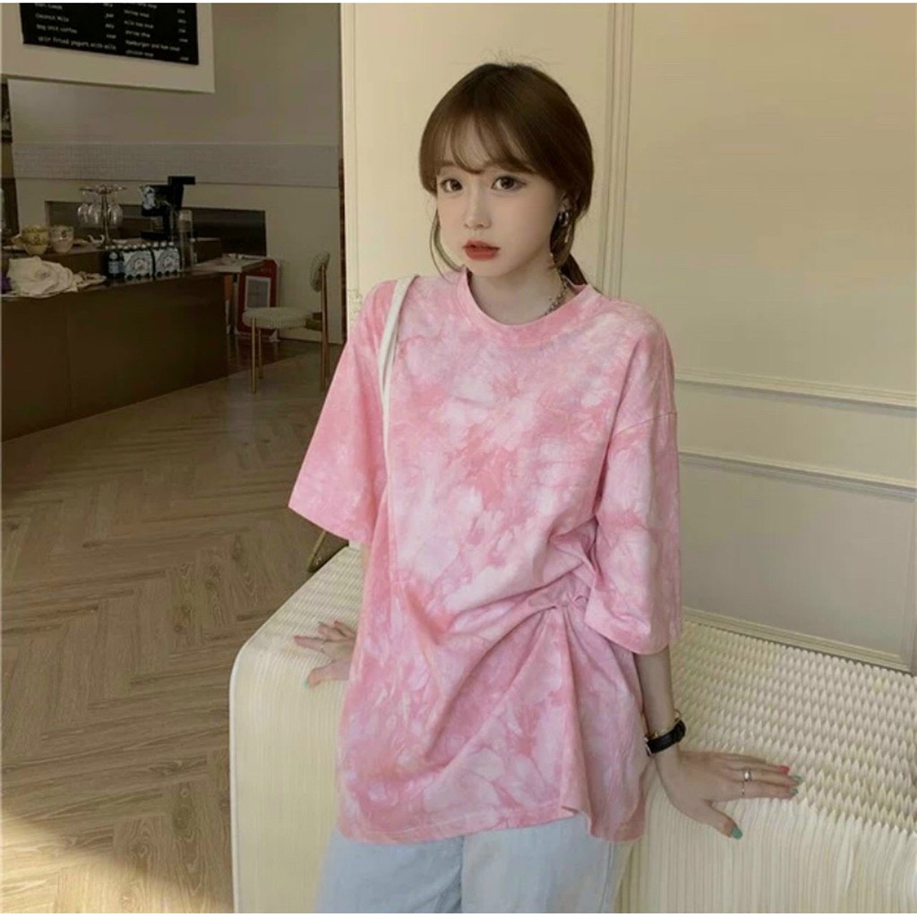 Áo thun unisex tay lỡ - Áo thun loang màu form rộng (có ảnh thật) | BigBuy360 - bigbuy360.vn