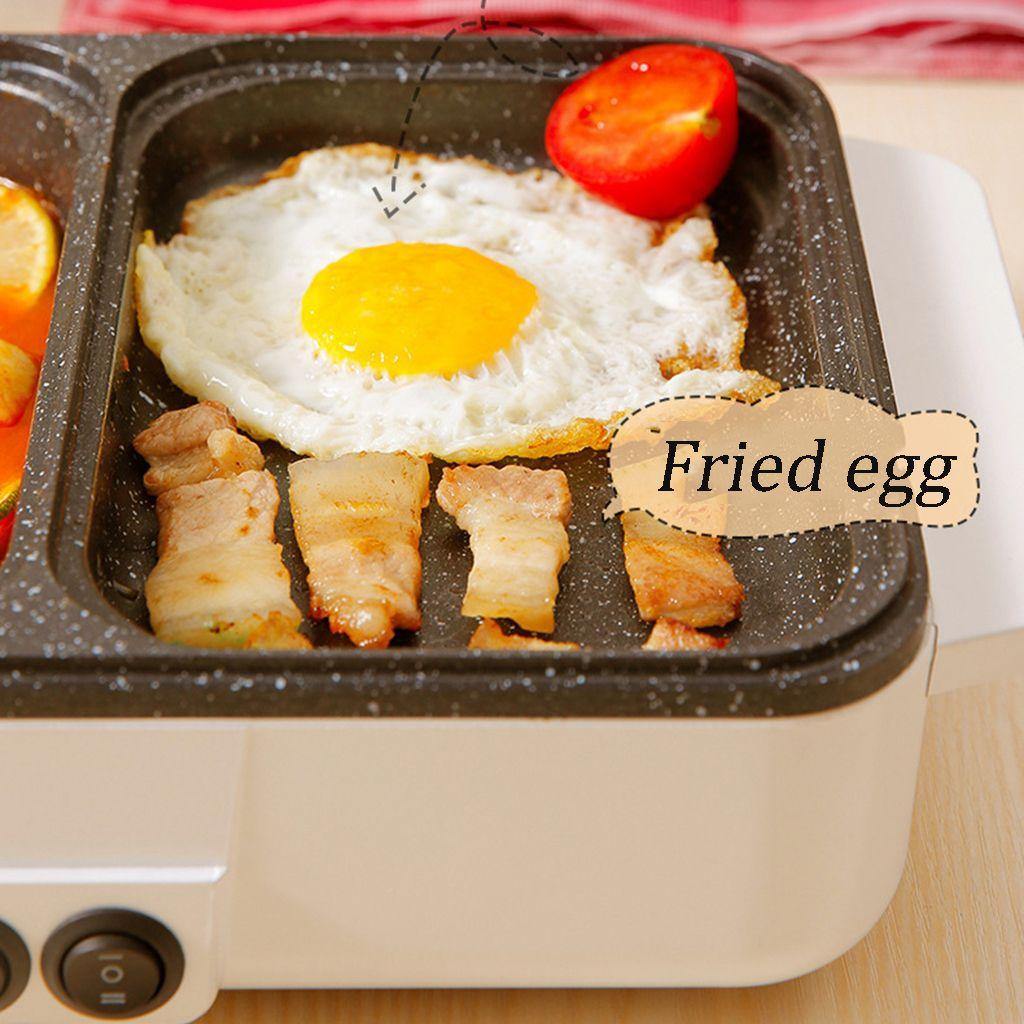 YIYU Nồi Nấu Lẩu / Nướng Bbq Mini 2 Trong 1 Đa Năng Có Thể Điều Chỉnh Cho Nhà Bếp
