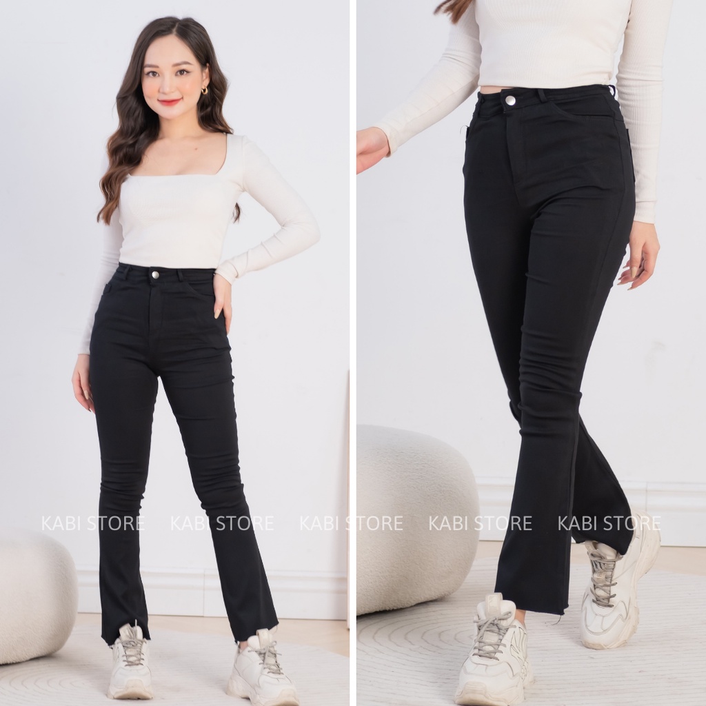 Quần Jean Nữ - Quần Bò Nữ Ống Loe Lưng Cao Trẻ Trung Năng Động Kabi J02 | BigBuy360 - bigbuy360.vn