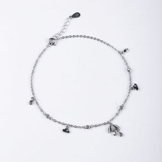 Lắc Chân Bạc Blue Peach Umbrella WG LC247