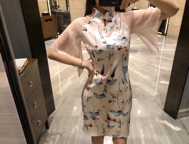 (ORDER) Sườn xám tay cánh dơi (ảnh thật ở cuối) | BigBuy360 - bigbuy360.vn