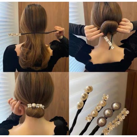 Dụng Cụ Kẹp Quấn Tạo Kiểu Tóc Hàn Quốc Siêu Dễ Thương Cho Bạn Gái