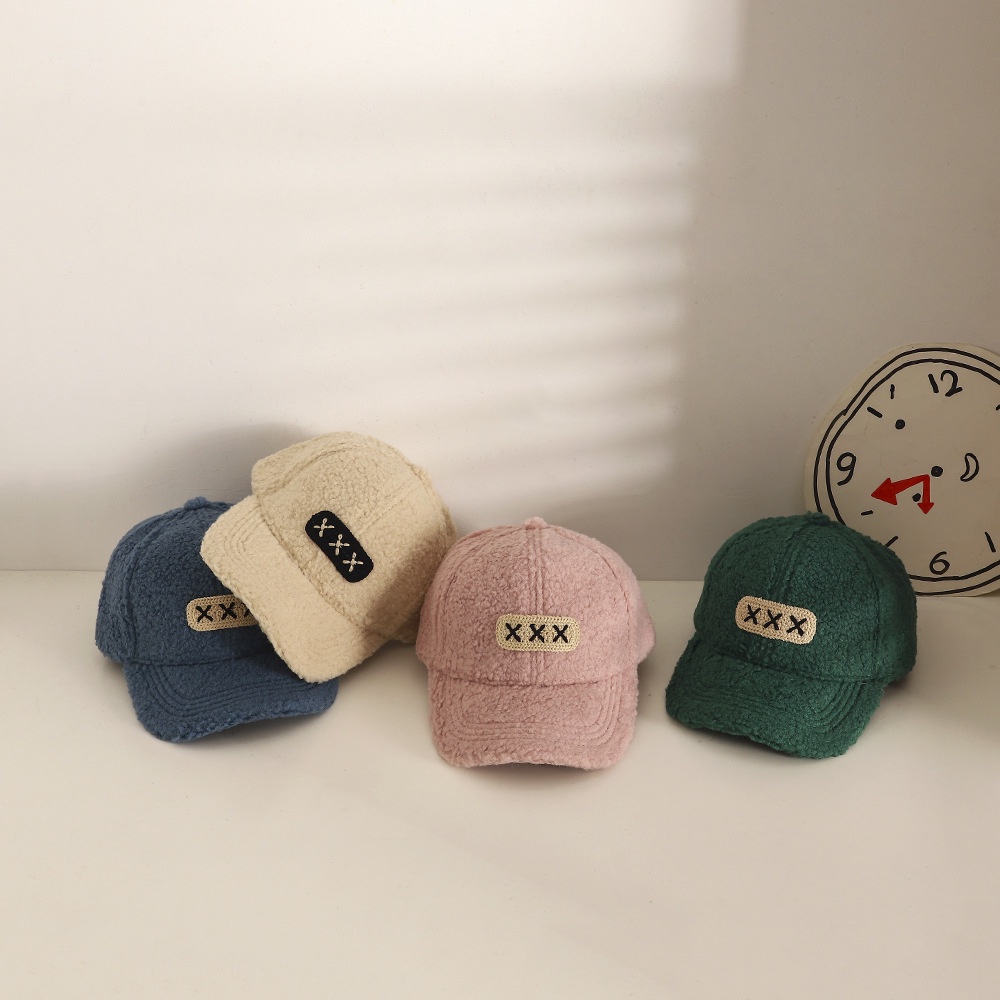 Mũ Lưỡi Trai Nhung Dày Dặn Màu Sắc Đơn Giản Thời Trang Mùa Đông Cho Bé