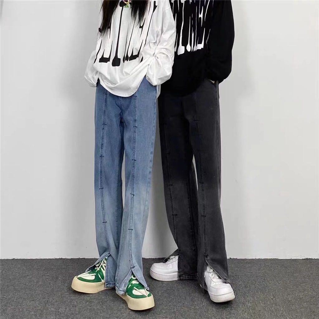 quần jean ống rộng nữ đồ đôi unisex quần bò ống rộng thời trang quần jean bé gái trẻ tuổi quần jean nam cao cấp from rộng Quần jean ôm