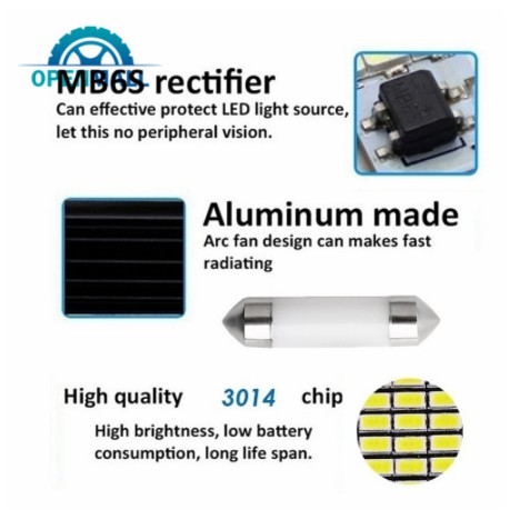 Bóng đèn LED sứ 31MM 36MM 39mm 41mm biển số xe hơi ô tô trần nội thất siêu tiết kiệm sáng con nhộng tương thích Toyota