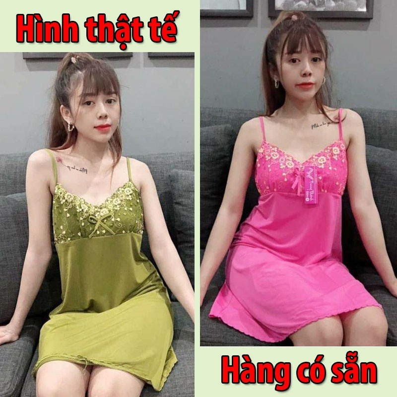 Đầm Ngủ Thun Lạnh Đầm Nữ Dáng Suông Thun Lạnh Mặc Nhà Co Giãn | BigBuy360 - bigbuy360.vn