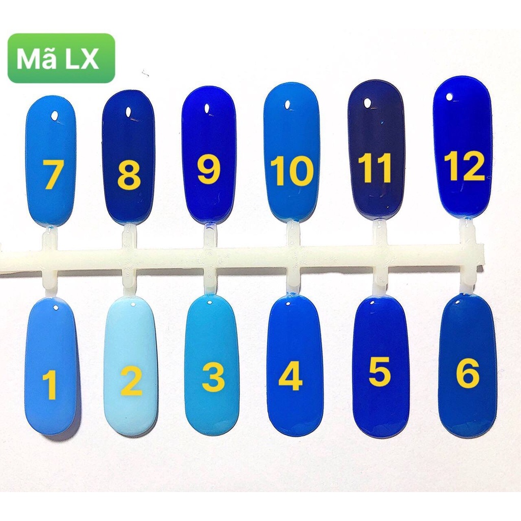 Sơn gel AS sơn móng tay gel dùng máy hơ gel sơn nail tone màu xanh cô ban VUA SƠN AS mã LX 15ml