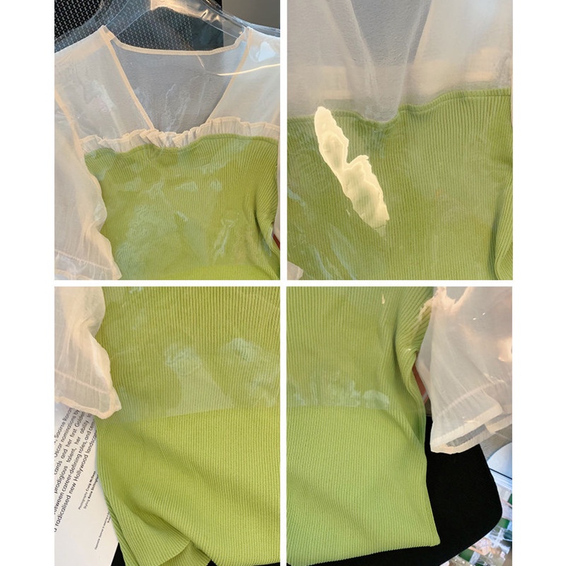 Áo Len Mỏng Ôm Dáng Tay Phồng Cổ Điển Thời Trang Mùa Hè Mới Dành Cho Nữ