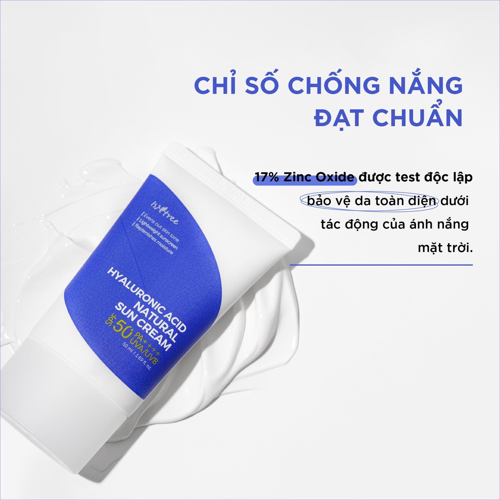 Kem chống nắng Hyaluronic Acid Natural Sun Cream isntree
