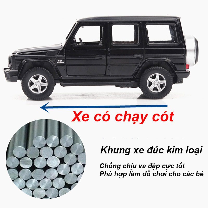 ⚡️𝗙𝗥𝗘𝗘𝗦𝗛𝗜𝗣⚡️ Xe Mô Hình Đồ Chơi Ô Tô Siêu Xe G63 Các Loại Đúc Kim Loại Tỷ Lệ 1:36 Chạy Cót, Mở Được Cửa, Đồ Chơi BaBiBo