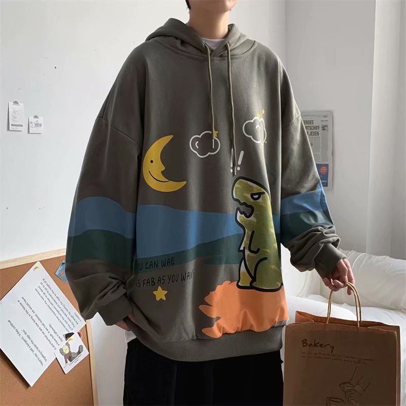 New Arrival Korean style street fashion printed hoodie for men