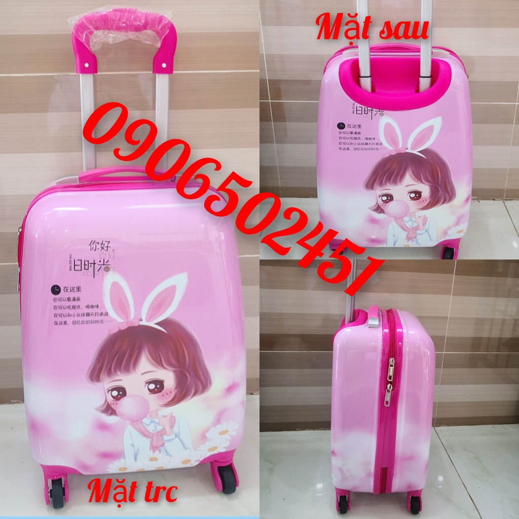 Balo vali kéo họa tiết nhân vật hoạt hình và hoạt tiết vali 3d nỗi dành cho bé yêu cực đẹp