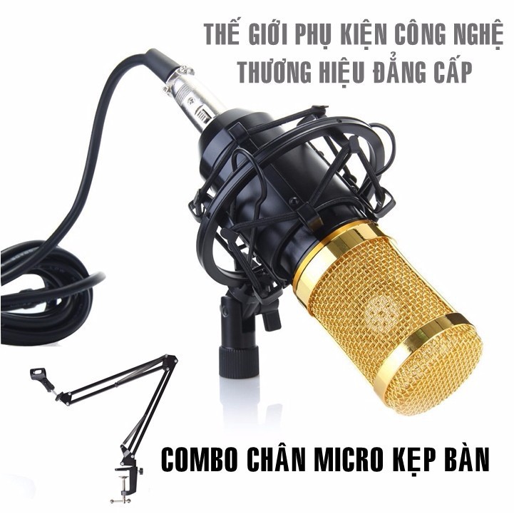 Combo Mic thu âm BM 800 và giá đỡ
