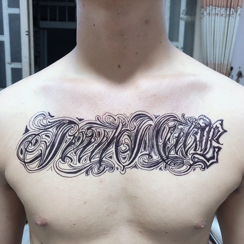 Hình xăm dán đặc biệt, cao cấp bả vai và ngực 24x34cm